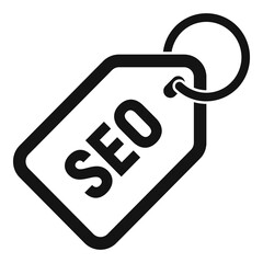 Poster - seo marketing tag icon. simple illustration of seo marketing tag vector icon for web design isolated