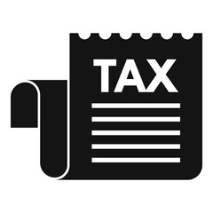 Sticker - Tax billing paper icon. Simple illustration of tax billing paper vector icon for web design isolated on white background