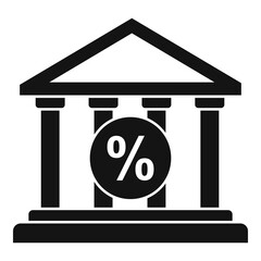 Poster - tax bank building icon. simple illustration of tax bank building vector icon for web design isolated