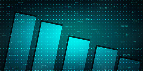 Poster - 2d rendering Stock market online business concept. business Graph 