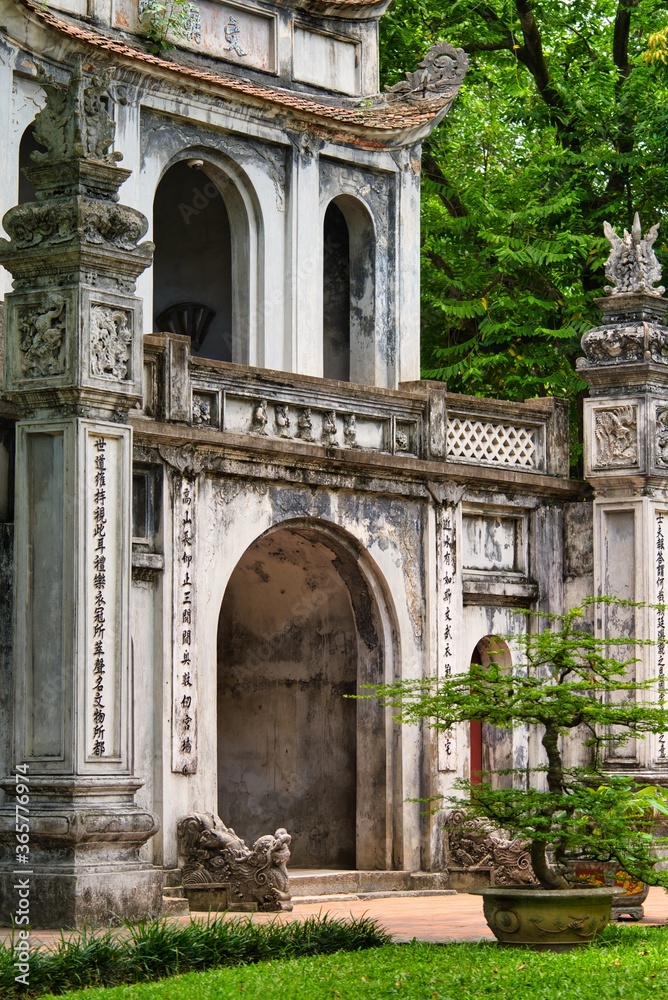 Temple Of Literature- Van Mieu Quoc Tu Giam, Hanoi, Vietnam Stock Photo ...