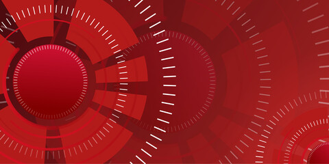 Blue and red HUD circles futuristic abstract background