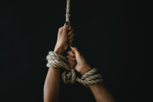 Hands Tied With Rope