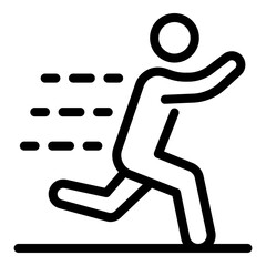 Poster - running marathon icon. outline running marathon vector icon for web design isolated on white backgro