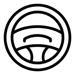 Poster - Hand steering wheel icon. Outline hand steering wheel vector icon for web design isolated on white background