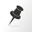© Инна Харламова - push pin icon Vector flat design