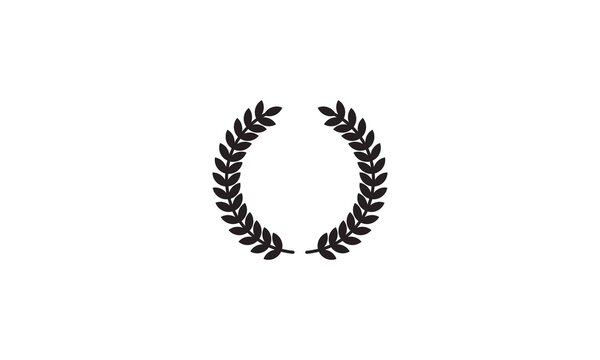 icon laurel wreath - vector illustration Black, dark design