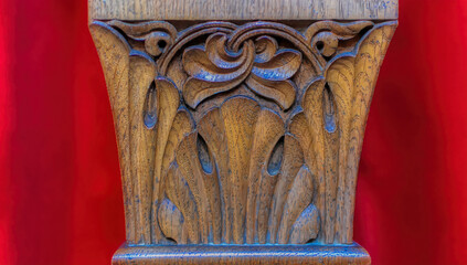 Wooden decoration in the Franciscan Church in Maribor, Slovenia.