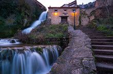 Waterfall In Orbaneja Del Castillo, Sedano Valley, Burgos, Castilla Y Leon, Spain, Europe