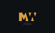 MW Letter Logo Alphabet Design Icon Vector Symbol
