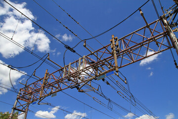 cavi elettrici della rete ferroviaria, electric cables of the railway network