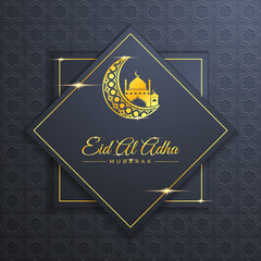 Wall Mural - Eid Mubarak greeting card islamic design template