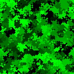 Canvas Print - green emerald halftones pixel clouds seamless pattern vector background texture