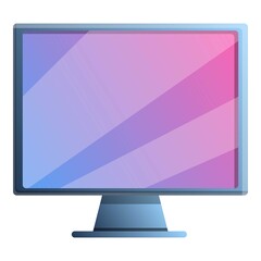 Poster - Computer monitor icon. Cartoon of computer monitor vector icon for web design isolated on white background