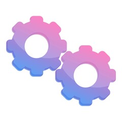 Poster - Operating system gear icon. Cartoon of operating system gear vector icon for web design isolated on white background