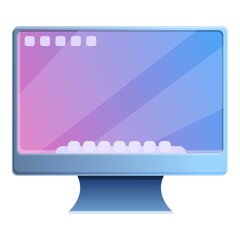 Poster - Designer monitor icon. Cartoon of designer monitor vector icon for web design isolated on white background