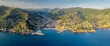 Panoramic gulf of recco photographed with drone