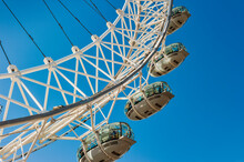 London Eye Against A Blue Sky