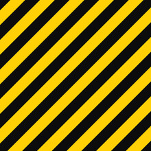 Yellow Black Diagonal Line Striped Industrial Road Warning. Caution Tape. Vector Background Eps10.