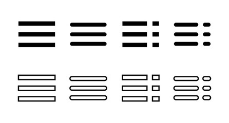Set of Menu Icons. web menu icon