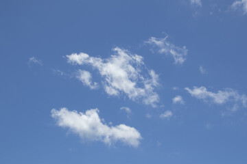 Set of clouds, clear sky