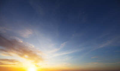Wall Mural - beautiful sunset sky with clouds