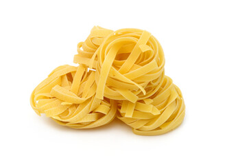 Wall Mural - Egg noodles on a white background