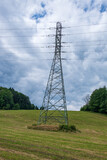 Fototapeta Krajobraz - słup elektryczny wysokiego napięcia