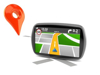 Wall Mural - GPS navigation with position marker