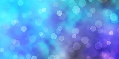 Wall Mural - Light Blue, Green vector template with circles. Abstract colorful disks on simple gradient background. Pattern for booklets, leaflets.