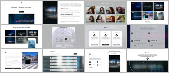 vector templates for website design, presentations, portfolio. templates for trendy technology desig