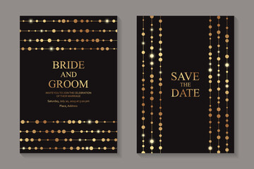 Wall Mural - modern geometric luxury wedding invitation design or card templates for business or presentation or 