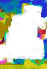 Wall Mural - Abstract original painting of lines, blocks, color geometric spaces, flowing building blocks of  shapes and designs, background , posters, artwork, fine art , multicolored bright paint modern art