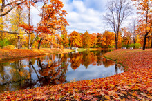 Alexander Park In Autumn, Pushkin (Tsarskoe Selo), Saint Petersburg, Russia