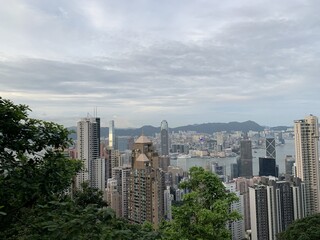 Sticker - Panorama urbain de Hong Kong