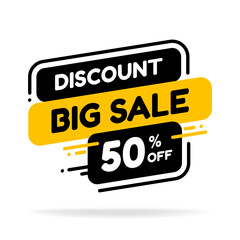 Poster - discount tag with special offer sale sticker. sticker sign price isolated modern graphic style vecto