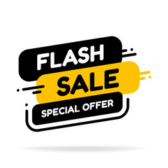 Poster - flash sale and special offer tag, price tags, sales label, vector