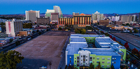 Wall Mural - Aerial/Drone photos of Downtown Reno Nevada