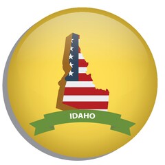 Sticker - map of idaho state