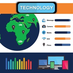 Canvas Print - technology infographic