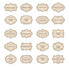 Wall Mural - vintage badge frame set