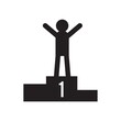 © captainvector - successful man on winner podium