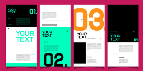 Vector brand label, banner and social media post layout design template
