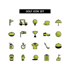 Sticker - golf icons collection