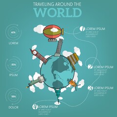 Sticker - travelling infographic