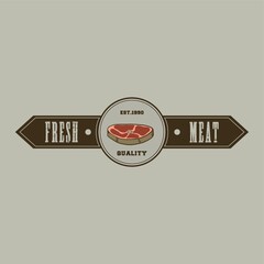 Wall Mural - meat shop label