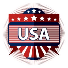 Sticker - usa banner