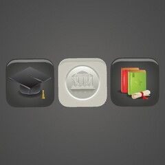 Sticker - collection of graduation icons