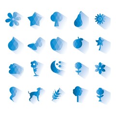 Sticker - assorted nature icons