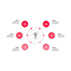 Poster - Infographic template with circle. Business concept. Vector on isolated white background. EPS 10.